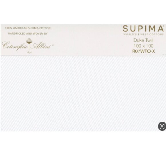 Individualized Shirts Y2K Custom Supima Cotton White Duke Twill Mens Dress Shirt - Picture 9 of 9